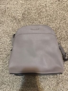 Michael Kors Taupe Gray Saffiano Leather Messenger Bag